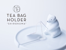 シロクマが釣りをする「TEA BAG HOLDER “SHIROKUMA”」