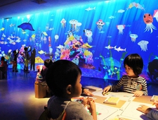 お絵かき水族館が台湾國立海洋科技博物館でも開催